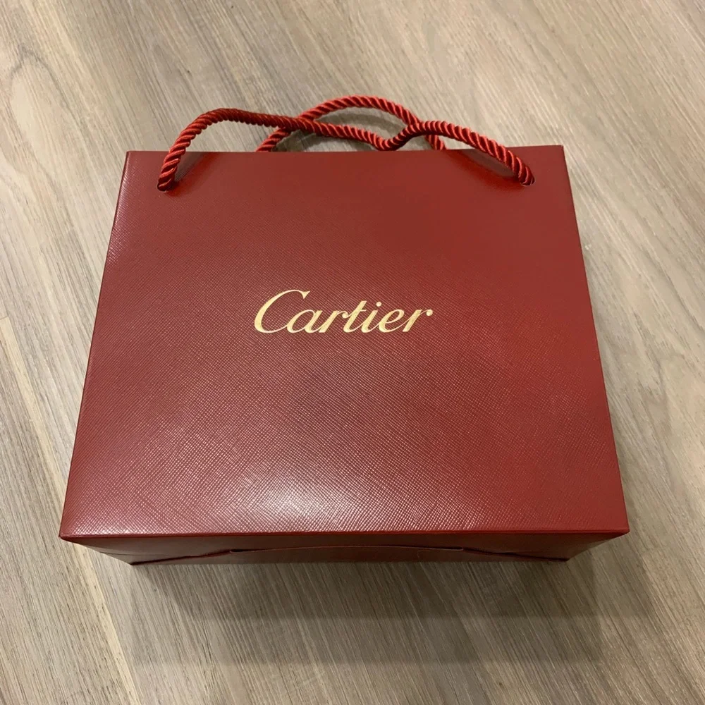 Authentic Cartier Red Gift Bag with gloss finish